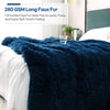 Nouveau ! Sherpa Fausse fourrure  Couverture lestée apaisante  - 48x72 ou 60x80 15 lbs  - Plusieurs couleurs disponibles - 48'' x 72'' BLEU MARIN  BLUE 15 lbs -